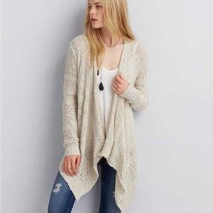 American Eagle Open Crochet Cardigan Size XS